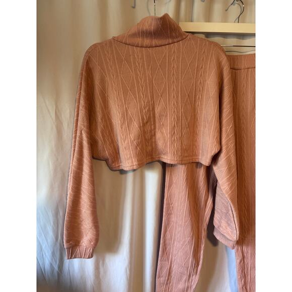 Shein Beige Pink Lounge Set XL (Fits Medium) - Picture 4 of 8